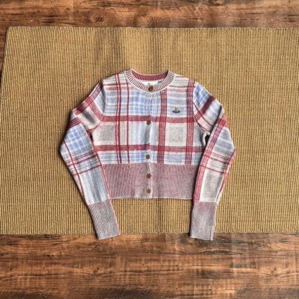 비* 마드라스 체크 가디건 - 수입 (여성)