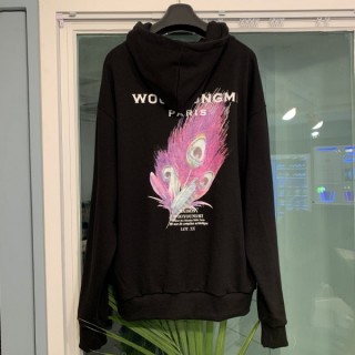 WM 깃털 백로고 후드 티셔츠