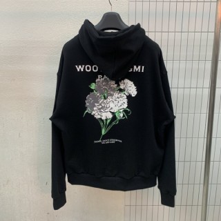 WM 플라워 백로고 후드 티셔츠