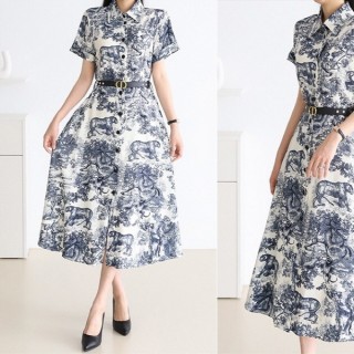 디* 24SS SOFT FABRIC SHOER SLEEVE LONG DRESS (여성)