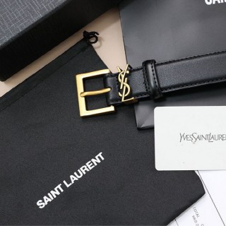 생* YSL 로고 레더 벨트