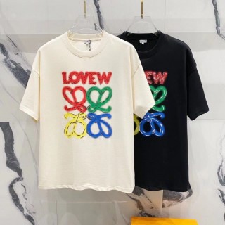 로* 신상 멀티칼라 레터링로고 코튼 라운드티