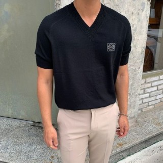 LOE 린넨 브이넥니트