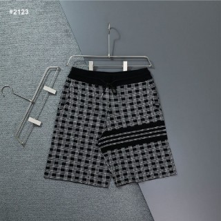 톰* 마이크로 체크 자카드 사선 스웨트 반바지