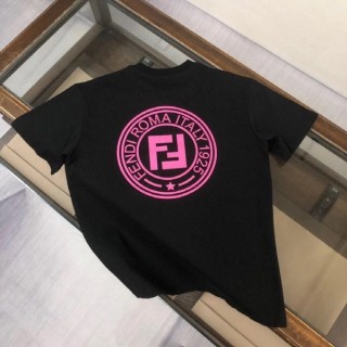 FD 핑크 버팅로고 라운드 반팔 (남여공용)