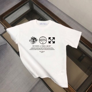 오* 모던 로고 레더 반팔티
