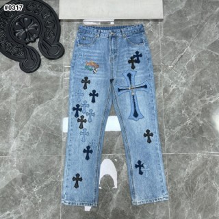 크* 멀티 컬러 크로스 패치 스틸 워싱 팬츠 (여성)