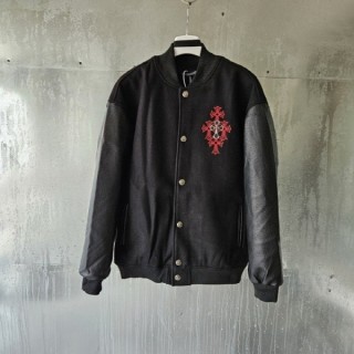 크* 레더 바시티 자켓