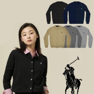 폴* 자수 라운드 가디건(검,흰) (여성용)(5color)