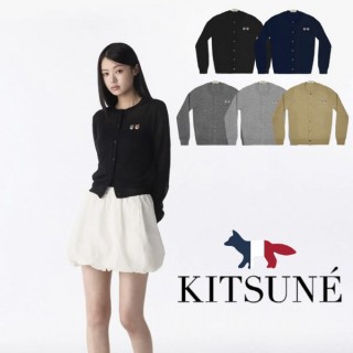 메* 더블 폭스헤드 와펜 라운드 가디건 (여성용)(5color)