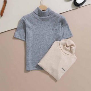 [ m ] 수입 캐주얼 로고 반팔 스웨터 (여성)