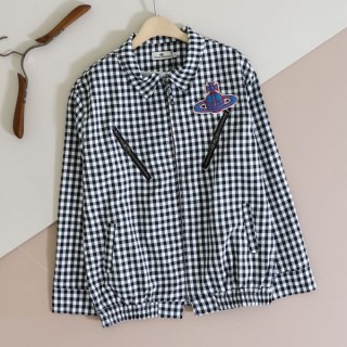 [ V ] 수입 로고 체크 자켓 (여성)