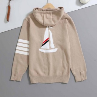 [ T ] 수입 4-바 메리노 저지 세일 보트 지퍼 후디