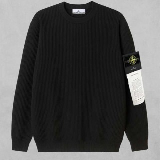 와펜 패치 베이직 리브 크루넥 니트 풀오버