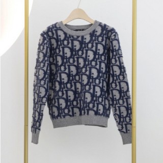 [ D ] 오블리크 자카드 울 스웨터 니트 (여성)