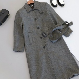 [ m ] 수입 싱글브레스트 셰브론 코트 (여성)