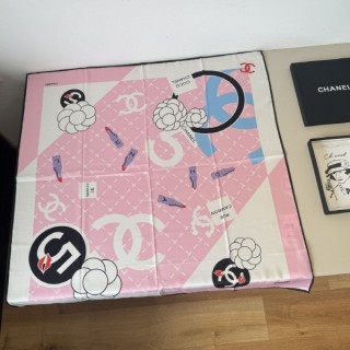 [ C ] Lip 패턴 핑크 사각 스카프