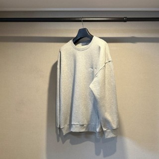 디* 자수 그레이 코튼 스웨트셔츠