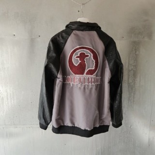 루* 믹스레더 블루종 자켓