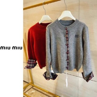 [M] 체크 배색가디건 (여성)