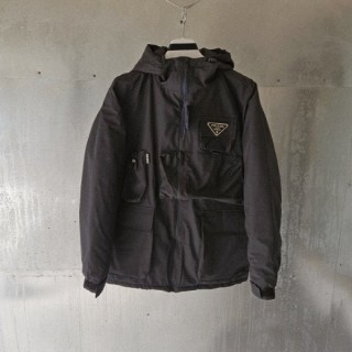 프** 포켓 로고 구스 후드자켓