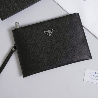 프* 사피아노 삼각 로고 스트랩 클러치 백