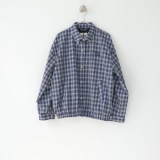 미*** 25 깅엄 체크 라이트 블루종 자켓 - 수입 (남여공용)