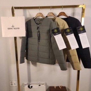 스트라이프 퀄팅 패딩점퍼