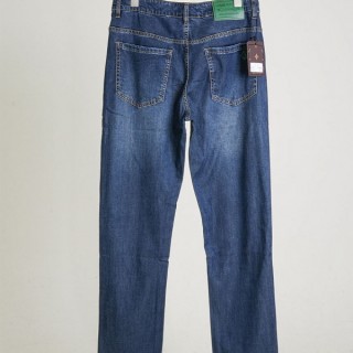 [ L ] LV 헥사 그린 패치 슬림핏 데님 팬츠