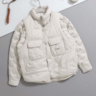 [ M ] 수입 다이아 포켓 이중 조끼 패딩