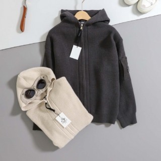 [ C ] 고글 후드 니트 풀 집업