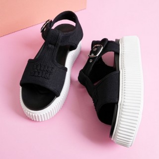 [ M ] 데님 플랫폼 샌들 블랙 (여성)