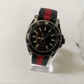 구* 다이브 아날로그 쿼츠 블랙 다이얼 블랙 40mm