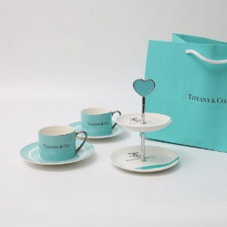 티* 찻잔세트+더블 디저트 블레이트 세트