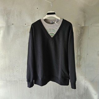 로* 브이넥 트롱프뢰유 스웨이트셔츠