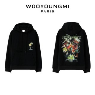 우* 야자수 그래픽 후드(블랙) (남여공용)