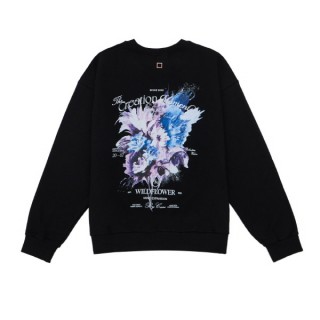 우* 25 플라워 다잉 맨투맨(블랙) (남여공용)