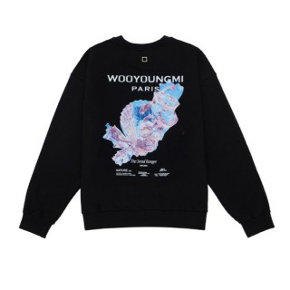 우* 3D 코랄 백로고 맨투맨(블랙) (남여공용)