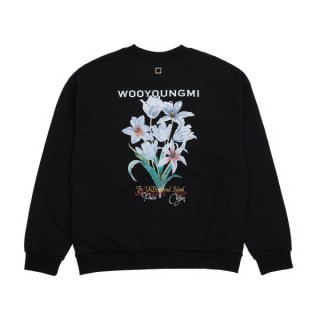 우* 플라워 그래픽 맨투맨(블랙) (남여공용)