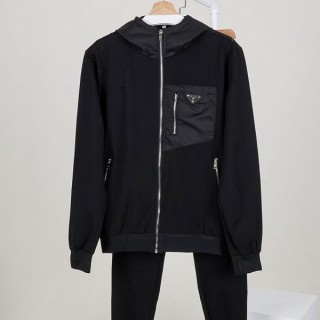 [ P ] 테크니컬 리나일론 코튼 후드자켓 & 코튼 밴딩 조거 팬츠 셋