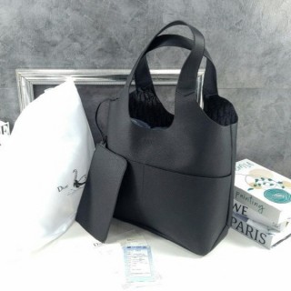 디* Privé 프리베 토트백 블랙 Di*r Icons 송아지 가죽