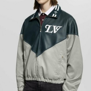 루* 가죽 배색 자켓