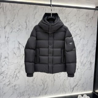 프* 포켓로고 구스다운 후드 패딩