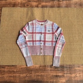 비* 마드라스 체크 가디건 - 수입 (여성)