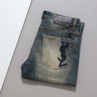 [ Y ] 수입 포켓 스트라이프 로고 데님 팬츠