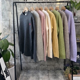 AM 하트 캐시미어 니트