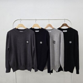 캐시 자수패치로고 니트 긴팔