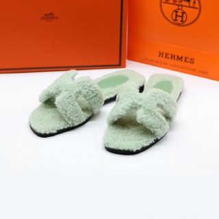 에* 오란 양털 시어링 샌들 슬리퍼 ( 민트 ) (여성)