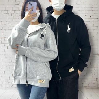폴* 기모 빅로고 후드 집업 (남여공용)