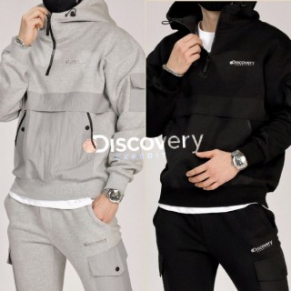 디* 3단 헤비 반집업 기모후드 세트 (남여공용)